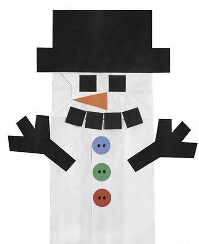 創(chuàng)意紙袋制作之雪人 創(chuàng)意紙袋制作之雪人